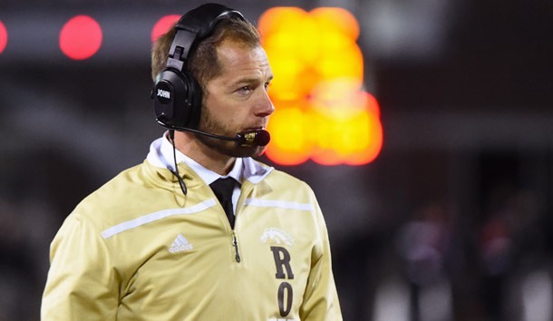 Nov 18, 2015; DeKalb, IL, USA; Western Michigan Broncos head coach P.J. Fleck during the second quarter against the Northern Illinois Huskies at Huskie Stadium. Photo Credit: Mike DiNovo-USA TODAY Sports