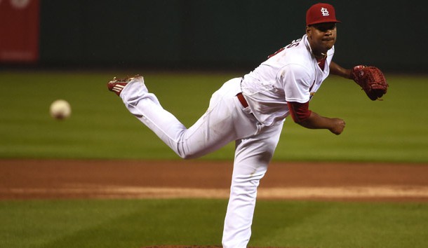 Sep 29, 2016; St. Louis, MO, USA; St. Louis Cardinals starting pitcher Alex Reyes (61) pitches against the Cincinnati Reds during the fifth inning at Busch Stadium. Photo Credit: Jeff Curry-USA TODAY Sports