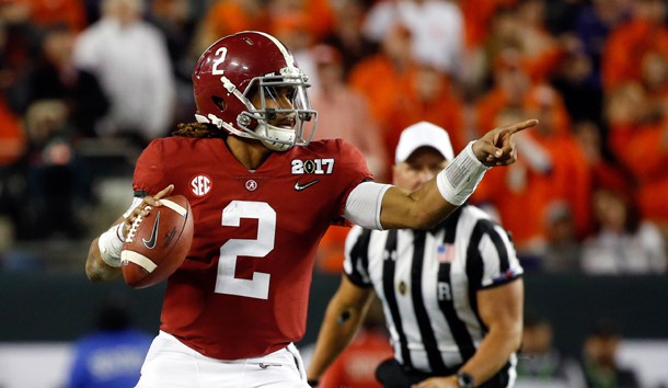 Jalen Hurts should have opportunites to attack the Florida State secondary down-field due to Alabama's powerful running game. Photo Credit: Kim Klement-USA TODAY Sports