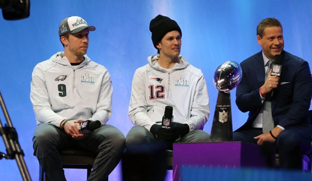 Injured Carson Wentz soaks in Super Bowl media night Injured Carson Wentz soaks in Super Bowl media night