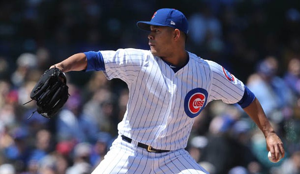 Apr 28, 2018; Chicago, IL, USA; Chicago Cubs starting pitcher Jose Quintana (62) throws a pitch against the Milwaukee Brewers at Wrigley Field. Photo Credit: Dennis Wierzbicki-USA TODAY Sports
