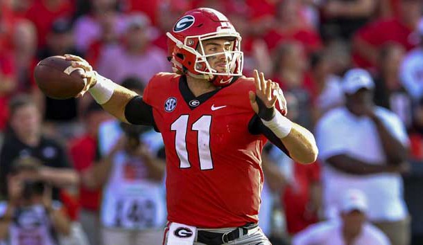 Sep 29, 2018; Athens, GA, USA; Georgia Bulldogs quarterback Jake Fromm (11) passes against the Tennessee Volunteers during the second half at Sanford Stadium. Photo Credit: Dale Zanine-USA TODAY Sports