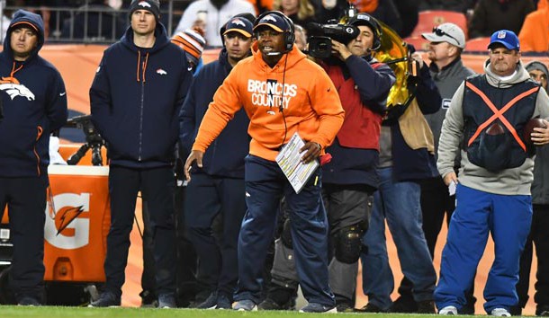 Dec 30, 2018; Denver, CO, USA; Denver Broncos head coach Vance Joseph on the sidelines in the fourth quarter against the Denver Broncos at Broncos Stadium at Mile High. Photo Credit: Ron Chenoy-USA TODAY Sports