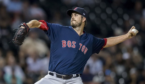 Aug 31, 2018; Chicago, IL, USA; Boston Red Sox relief pitcher Drew Pomeranz (31) pitches during the third inning against the Chicago White Sox at Guaranteed Rate Field. Photo Credit: Patrick Gorski-USA TODAY Sports