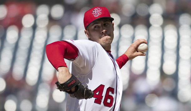 Mar 31, 2019; Washington, DC, USA; Washington Nationals starting pitcher Patrick Corbin (46) delivers a second inning pitch against the New York Mets at Nationals Park. Photo Credit: Tommy Gilligan-USA TODAY Sports