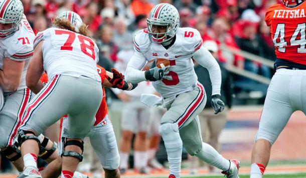 Barxton Miller will remain at Ohio State. (Bradley Leeb-USA TODAY Sports)