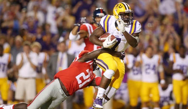 Tailback Leonard Fournette (7) is a force for LSU. (Crystal LoGiudice-USA TODAY Sports)