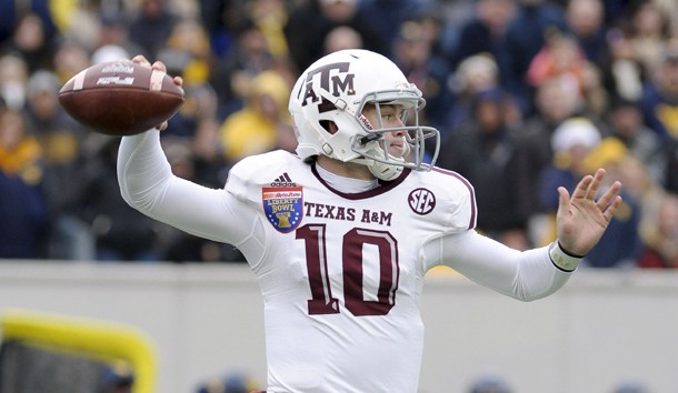 Kyle Allen (10) was lights out in Texas A&M's win over West Virginia. (Justin Ford-USA TODAY Sports)