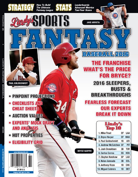 Order our 2016 Fantasy Baseball edition in our online store. On sale now!!