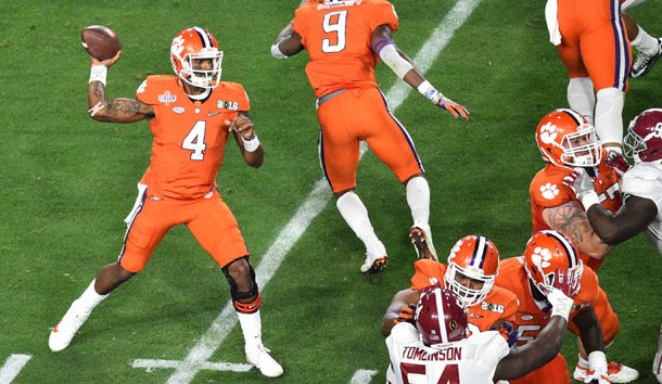 Deshaun Watson (4)  played an amazing game against Alabama in the College Football Playoff Championship Game. (Gary A. Vasquez-USA TODAY Sports)
