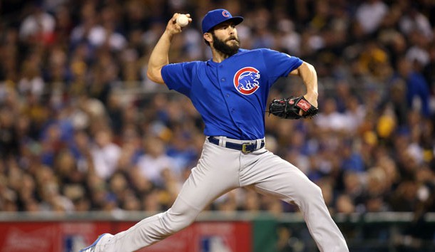 Jake Arrieta (49) leads a veteran Chicago pitching staff. Photo Credit: Charles LeClaire-USA TODAY Sports