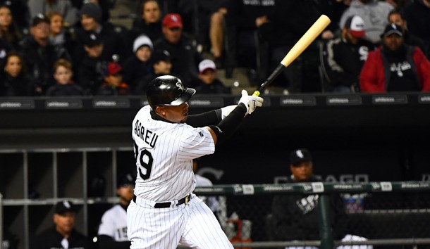 Chicago White Sox first baseman Jose Abreu (79) had the game-winning hit against Baltimore. Photo Credit: Mike DiNovo-USA TODAY Sports