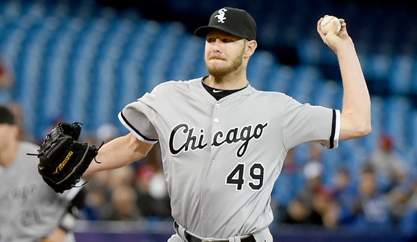 Apr 26, 2016; Toronto, Ontario, CAN; Chicago White Sox starting pitcher Chris Sale (49) delivers a pitch against Toronto Blue Jays at Rogers Centre. Mandatory Credit: Dan Hamilton-USA TODAY Sports