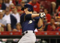 Hill hits three homers to lead Brewers over Reds