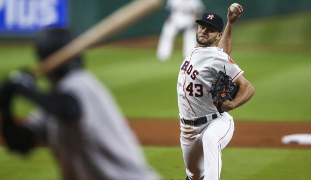 Jul 27, 2016; Houston, TX, USA; Houston Astros starting pitcher Lance McCullers (43) delivers a pitch against the New York Yankees during the fourth inning at Minute Maid Park. Photo Credit: Troy Taormina-USA TODAY Sports