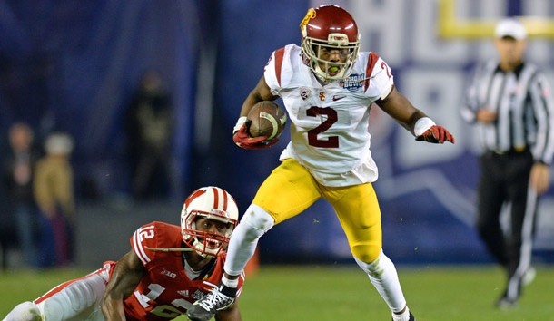 Adoree' Jackson (2) is one of several talented playmakers on the USC roster. Photo Credit: Jake Roth-USA TODAY Sports