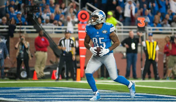 Getting Eric Ebron (85) back would be a major boost for the Lions offense. Photo Credit: Tim Fuller-USA TODAY Sports
