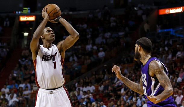 Chris Bosh (1) says he's healthy and 'ready to play.' Photo Credit: Steve Mitchell-USA TODAY Sports