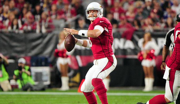 Carson Palmer (3) won't play against the 49ers on Thursday night. Photo Credit: Matt Kartozian-USA TODAY Sports