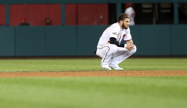 Will Bryce Harper (34) ever see a World Series with the Nationals?  Photo Credit: Geoff Burke-USA TODAY Sports