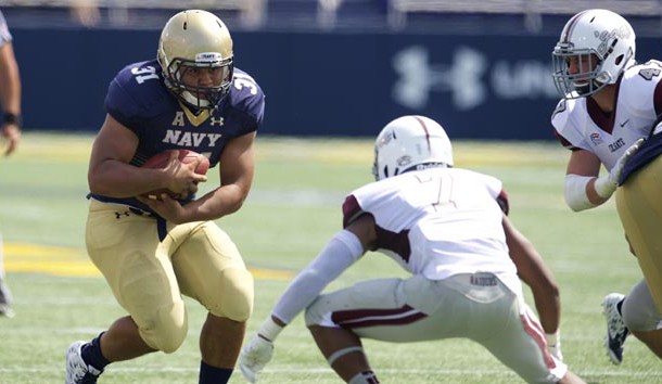 Navy fullback Shawn White (31) could be in line for a big game against La. Tech. Photo Credit: Rafael Suanes-USA TODAY Sports