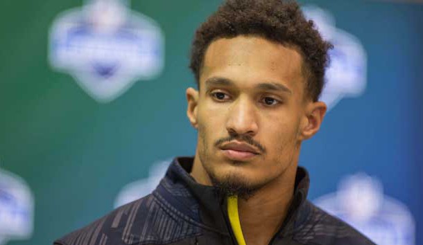 Mar 4, 2017; Indianapolis, IN, USA;  Youngstown defensive end Derek Rivers speaks to the media during the 2017 combine at Indiana Convention Center. Photo Credit: Trevor Ruszkowski-USA TODAY Sports