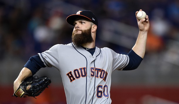 May 16, 2017; Miami, FL, USA; Houston Astros starting pitcher Dallas Keuchel (60) throws during the third inning against the Miami Marlins at Marlins Park. Photo Credit: Steve Mitchell-USA TODAY Sports