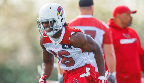 May 16, 2017; Tempe, AZ, USA; Arizona Cardinals wide receiver Chad Williams during team OTA workouts at the Cardinals Training Facility. Photo Credit: Mark J. Rebilas-USA TODAY Sports