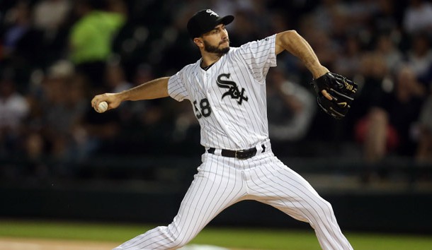 Jun 14, 2017; Chicago, IL, USA; Chicago White Sox starting pitcher Miguel Gonzalez (58) delivers a pitch during the first inning against the Baltimore Orioles at Guaranteed Rate Field. Photo Credit: Dennis Wierzbicki-USA TODAY Sports