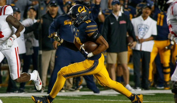 Sep 16, 2017; Berkeley, CA, USA; California Golden Bears linebacker Cameron Goode (19) intercepts and runs with the ball against the Mississippi Rebels during the fourth quarter at Memorial Stadium. Photo Credit: Stan Szeto-USA TODAY Sports
