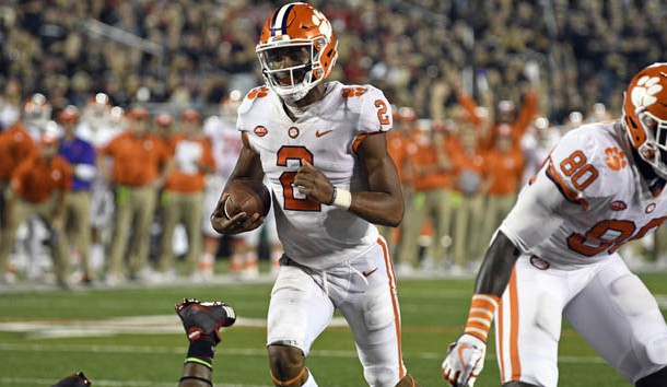Slowing Clemson quarterback Kelly Bryant (2) will be critical if Virginia Tech wants to upset the defending national champs. Photo Credit: Jamie Rhodes-USA TODAY Sports