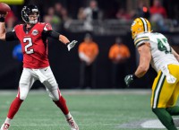 Falcons get big lead, keep Pack at bay in 34-23 win