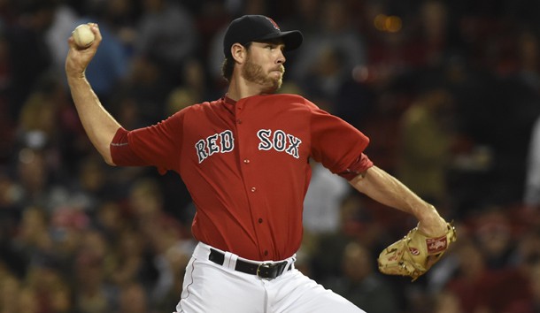 Sep 29, 2017; Boston, MA, USA; Boston Red Sox starting pitcher Doug Fister (38) pitches during the first inning against the Houston Astros at Fenway Park. Photo Credit: Bob DeChiara-USA TODAY Sports