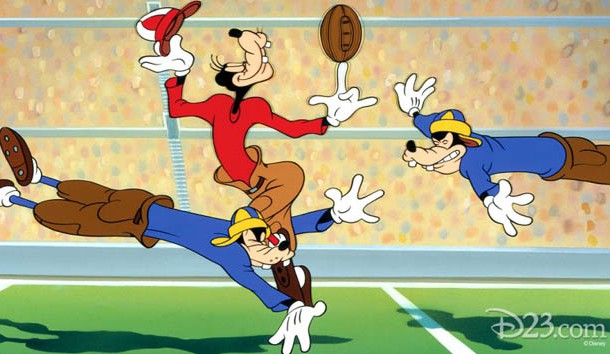Goofey makes it look easy in the "How To Play Football Picture," made by Disney. 