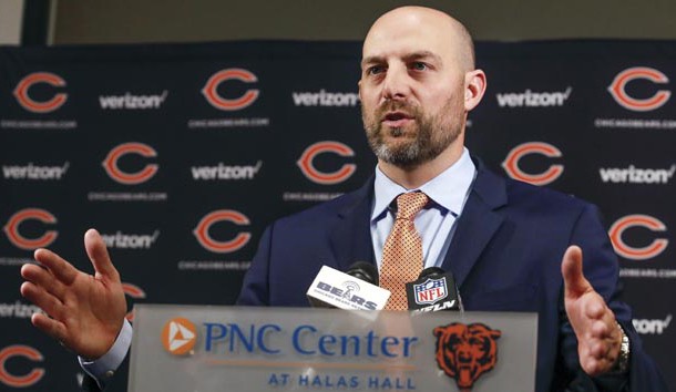 Jan 9, 2018; Lake Forest, IL, USA; Chicago Bears head coach Matt Nagy speaks during the press conference at Halas Hall. Photo Credit: Kamil Krzaczynski-USA TODAY Sports