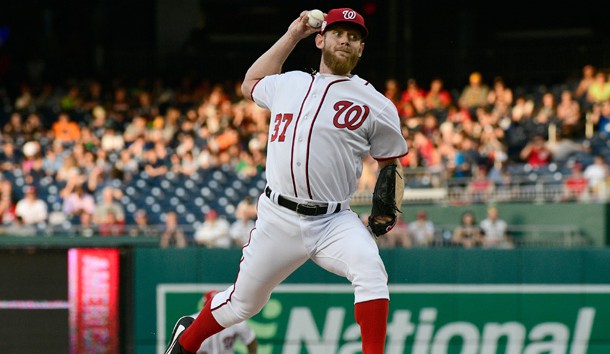 May 2, 2018; Washington, DC, USA; Washington Nationals starting pitcher Stephen Strasburg (37) pitches during the first inning against the Pittsburgh Pirates at Nationals Park. Photo Credit: Tommy Gilligan-USA TODAY Sports