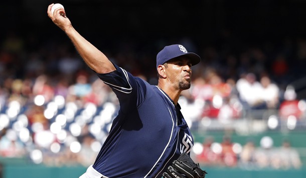 May 23, 2018; Washington, DC, USA; San Diego Padres starting pitcher Tyson Ross (38) pitches against the Washington Nationals in the first inning at Nationals Park. Photo Credit: Geoff Burke-USA TODAY Sports