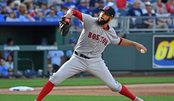 Jul 7, 2018; Kansas City, MO, USA; Boston Red Sox starting pitcher David Price (24) delivers a pitch during the first inning against the Kansas City Royals at Kauffman Stadium. Photo Credit: Peter G. Aiken/USA TODAY Sports