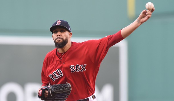 Jun 8, 2019; Boston, MA, USA; Boston Red Sox starting pitcher David Price (10) pitches during the first inning against the Tampa Bay Rays at Fenway Park. Photo Credit: Bob DeChiara-USA TODAY Sports