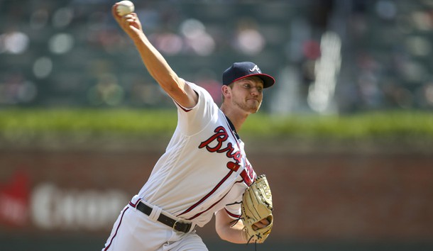 Jun 1, 2019; Atlanta, GA, USA; Atlanta Braves starting pitcher Mike Soroka (40) throws against the Detroit Tigers in the first inning at SunTrust Park. Photo Credit: Brett Davis-USA TODAY Sports