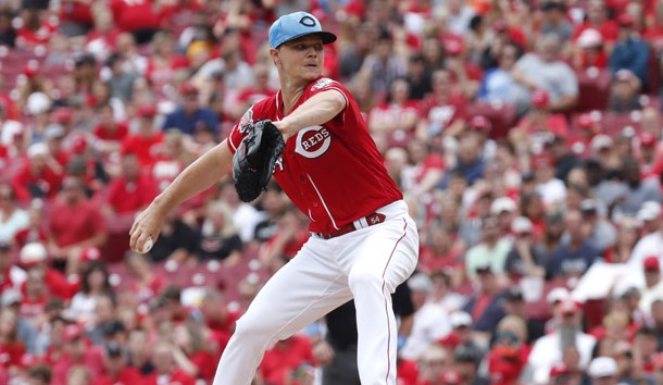 Jun 16, 2019; Cincinnati, OH, USA; Cincinnati Reds starting pitcher Sonny Gray (54) throws against the Texas Rangers during the first inning at Great American Ball Park.  Photo Credit: David Kohl-USA TODAY Sports