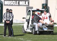 Coach Allen's son carted off field in Indiana win