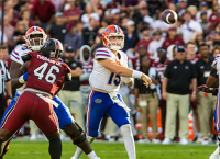 Gators Rally to Pluck Gamecocks, 41-39, In SEC East Battle